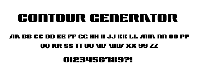 CLASSIC: Contour Black font