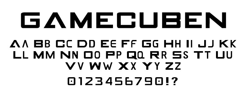 pop: Gamecuben (Nintendo Gamecube Logo) font pop: Gamecuben (Nintendo Gamecube Logo) font