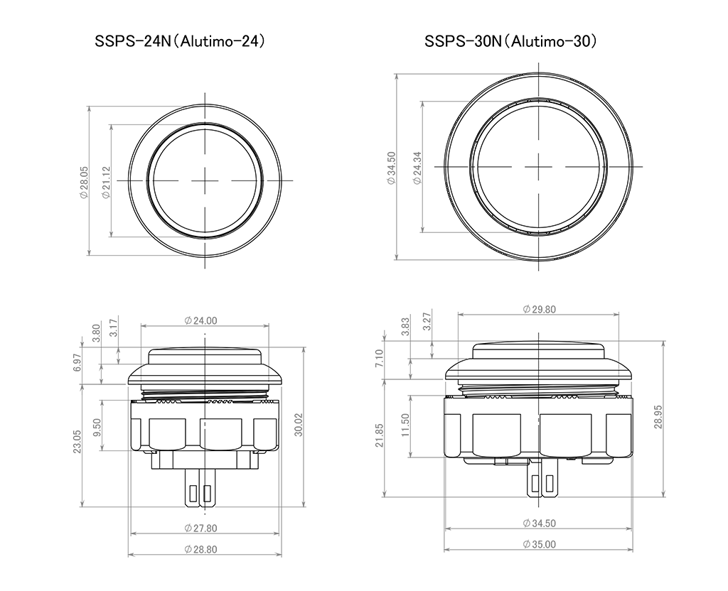 Seimitsu Alutimo MX 30mm Screwbutton Black - Focus Attack